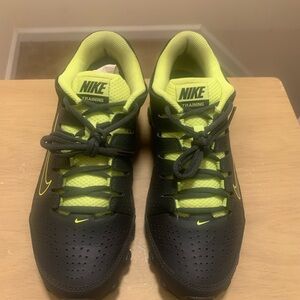 Nike Black and Neon Green Training Shoes
